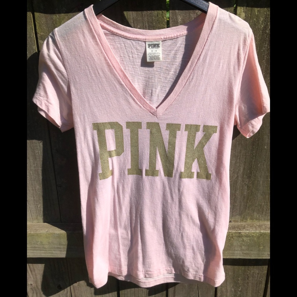 Pink Victoria’s Secret Deep V-Neck